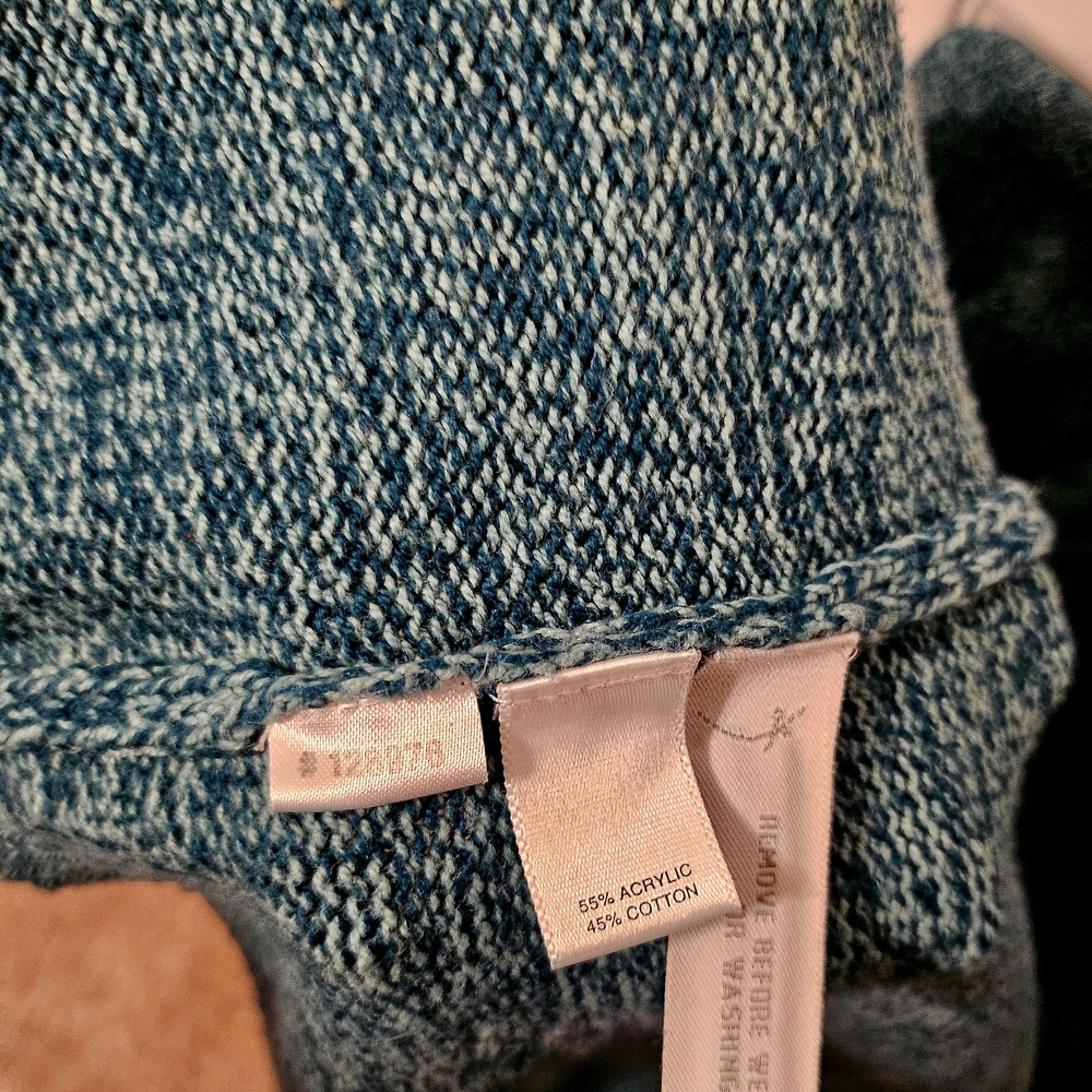 LOFT Teal Knit Hoodie